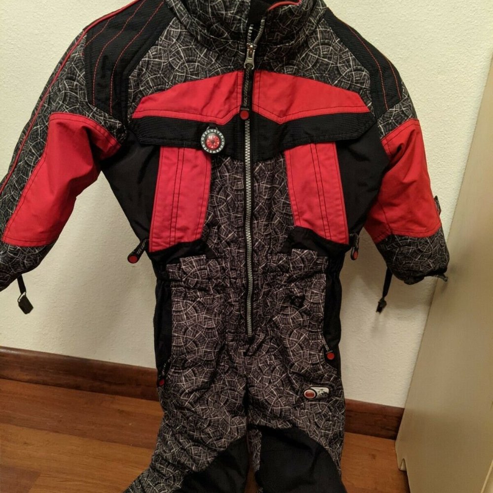 OBERMEYER SKI SNOW SUIT JACKET PANTS COMPASS RED